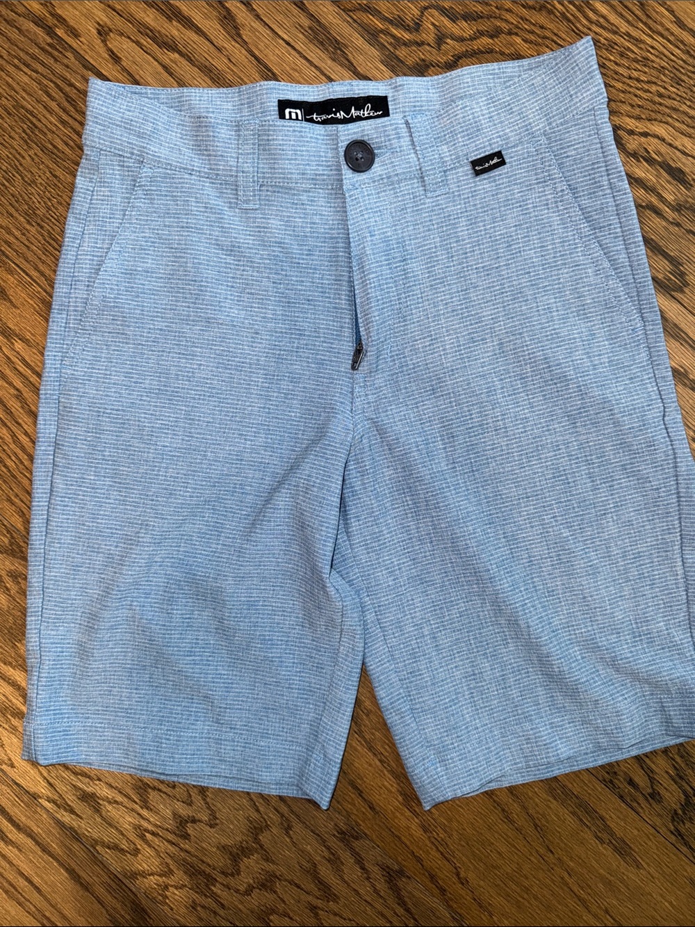 Travis Mathew Light Blue Micro-Textured Shorts ~